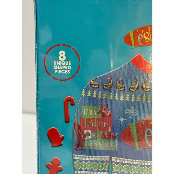 Seinfeld Festivus ugly sweater shaped jigsaw puzzle 1000 piece NEW Aquarius - Picture 3 of 3